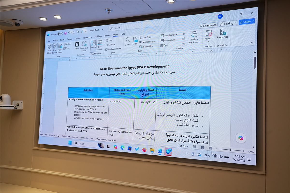 اللمسات التنفيذية لإعداد البرنامج الوطني للعمل الل اللمسات التنفيذية لإعداد البرنامج الوطني للعمل الل
